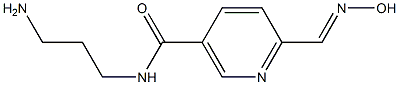 N-(3-aminopropyl)-6-[(hydroxyimino)methyl]nicotinamide Struktur