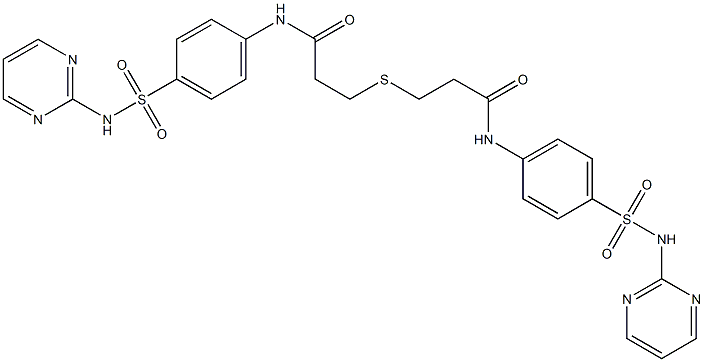 3-[(3-oxo-3-{4-[(2-pyrimidinylamino)sulfonyl]anilino}propyl)sulfanyl]-N-{4-[(2-pyrimidinylamino)sulfonyl]phenyl}propanamide