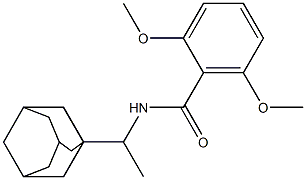 N-[1-(1-adamantyl)ethyl]-2,6-dimethoxybenzamide Struktur