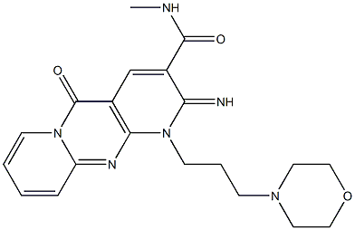 2-imino-N-methyl-1-(3-morpholin-4-ylpropyl)-5-oxo-1,5-dihydro-2H-dipyrido[1,2-a:2,3-d]pyrimidine-3-carboxamide Struktur