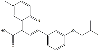 2-(3-isobutoxyphenyl)-6-methyl-4-quinolinecarboxylic acid Structure