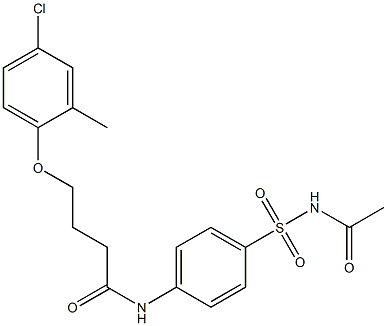 N-{4-[(acetylamino)sulfonyl]phenyl}-4-(4-chloro-2-methylphenoxy)butanamide Structure