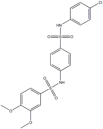  N-{4-[(4-chloroanilino)sulfonyl]phenyl}-3,4-dimethoxybenzenesulfonamide