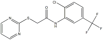 N-[2-chloro-5-(trifluoromethyl)phenyl]-2-(2-pyrimidinylsulfanyl)acetamide Structure