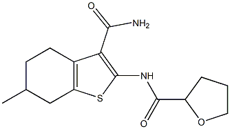 N-[3-(aminocarbonyl)-6-methyl-4,5,6,7-tetrahydro-1-benzothien-2-yl]tetrahydro-2-furancarboxamide|