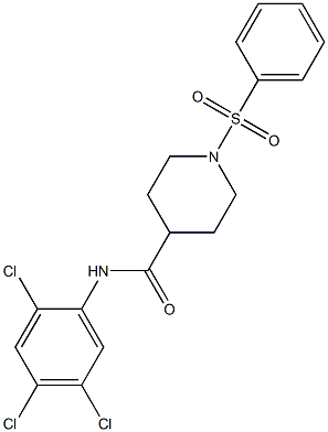 1-(phenylsulfonyl)-N-(2,4,5-trichlorophenyl)-4-piperidinecarboxamide Structure