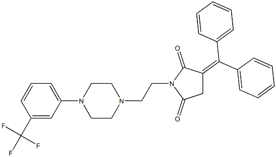  3-(diphenylmethylene)-1-(2-{4-[3-(trifluoromethyl)phenyl]-1-piperazinyl}ethyl)-2,5-pyrrolidinedione