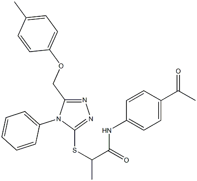 N-(4-acetylphenyl)-2-({5-[(4-methylphenoxy)methyl]-4-phenyl-4H-1,2,4-triazol-3-yl}sulfanyl)propanamide