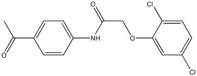 N-(4-acetylphenyl)-2-[(2,5-dichlorophenyl)oxy]acetamide Struktur