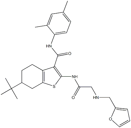 6-tert-butyl-N-(2,4-dimethylphenyl)-2-({[(2-furylmethyl)amino]acetyl}amino)-4,5,6,7-tetrahydro-1-benzothiophene-3-carboxamide