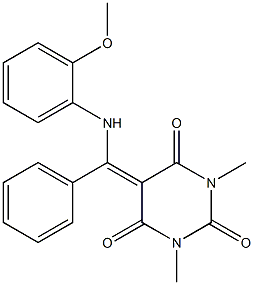 5-[(2-methoxyanilino)(phenyl)methylene]-1,3-dimethyl-2,4,6(1H,3H,5H)-pyrimidinetrione