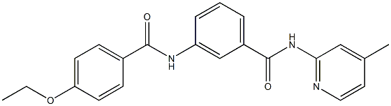  3-[(4-ethoxybenzoyl)amino]-N-(4-methyl-2-pyridinyl)benzamide