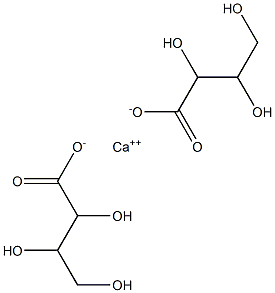 2,3,4-三羟基丁酸钙, , 结构式