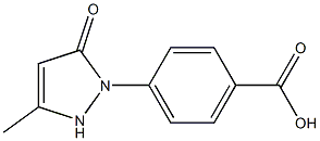 1-(对羧基苯基)-3-甲基-5-吡唑酮,,结构式
