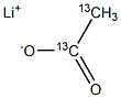 Acetic  acid-13C2  lithium  salt Structure
