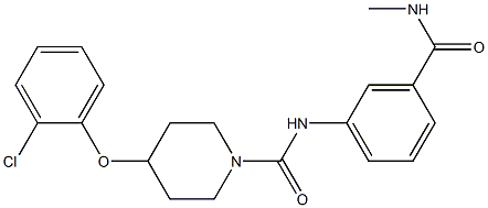 4-(2-氯苯氧基)-N-(3-甲氨基酰基苯基)-哌啶-1-甲酰胺, , 结构式