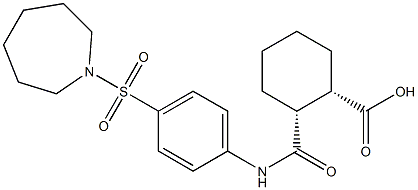 (1S,2R)-2-{[4-(1-azepanylsulfonyl)anilino]carbonyl}cyclohexanecarboxylic acid,,结构式