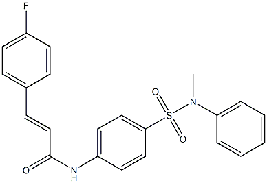 (E)-3-(4-fluorophenyl)-N-{4-[(methylanilino)sulfonyl]phenyl}-2-propenamide Struktur