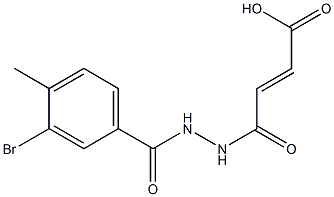 (E)-4-[2-(3-bromo-4-methylbenzoyl)hydrazino]-4-oxo-2-butenoic acid 化学構造式