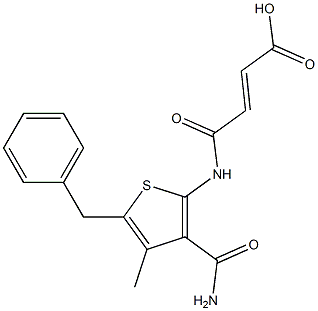 (E)-4-{[3-(aminocarbonyl)-5-benzyl-4-methyl-2-thienyl]amino}-4-oxo-2-butenoic acid