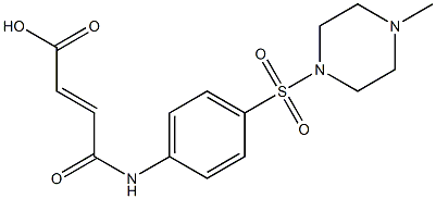 (E)-4-{4-[(4-methyl-1-piperazinyl)sulfonyl]anilino}-4-oxo-2-butenoic acid Struktur