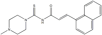 (E)-N-[(4-methyl-1-piperazinyl)carbothioyl]-3-(1-naphthyl)-2-propenamide Structure