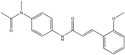 (E)-N-{4-[acetyl(methyl)amino]phenyl}-3-(2-methoxyphenyl)-2-propenamide Structure