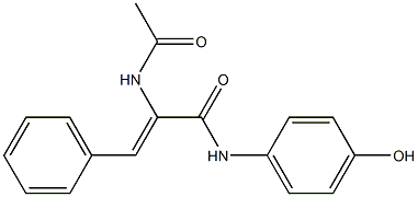 (Z)-2-(acetylamino)-N-(4-hydroxyphenyl)-3-phenyl-2-propenamide Struktur