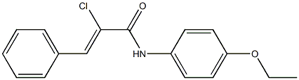 (Z)-2-chloro-N-(4-ethoxyphenyl)-3-phenyl-2-propenamide Struktur