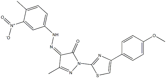 1-[4-(4-methoxyphenyl)-1,3-thiazol-2-yl]-3-methyl-1H-pyrazole-4,5-dione 4-[N-(4-methyl-3-nitrophenyl)hydrazone]