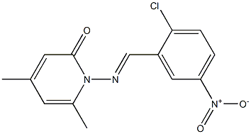 1-{[(E)-(2-chloro-5-nitrophenyl)methylidene]amino}-4,6-dimethyl-2(1H)-pyridinone
