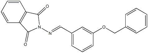 2-({(E)-[3-(benzyloxy)phenyl]methylidene}amino)-1H-isoindole-1,3(2H)-dione Struktur