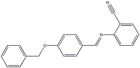2-({(E)-[4-(benzyloxy)phenyl]methylidene}amino)benzonitrile Struktur