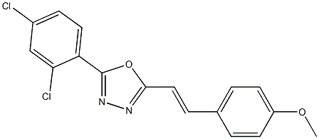 4-{(E)-2-[5-(2,4-dichlorophenyl)-1,3,4-oxadiazol-2-yl]ethenyl}phenyl methyl ether Structure