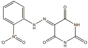 2,4,5,6(1H,3H)-pyrimidinetetrone 5-[N-(2-nitrophenyl)hydrazone] Structure
