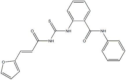 2-[({[(E)-3-(2-furyl)-2-propenoyl]amino}carbothioyl)amino]-N-phenylbenzamide 结构式