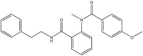 2-[(4-methoxybenzoyl)(methyl)amino]-N-phenethylbenzamide Struktur