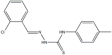 2-[(E)-(2-chlorophenyl)methylidene]-N-(4-methylphenyl)-1-hydrazinecarbothioamide Struktur