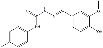 2-[(E)-(4-hydroxy-3-methoxyphenyl)methylidene]-N-(4-methylphenyl)-1-hydrazinecarbothioamide