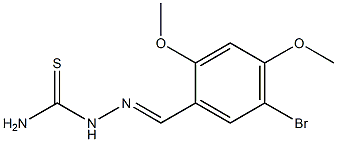 2-[(E)-(5-bromo-2,4-dimethoxyphenyl)methylidene]-1-hydrazinecarbothioamide Struktur