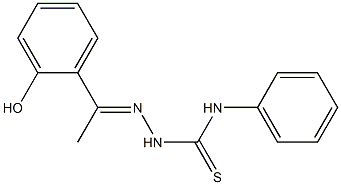 2-[(E)-1-(2-hydroxyphenyl)ethylidene]-N-phenyl-1-hydrazinecarbothioamide 化学構造式