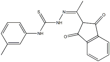 2-[(Z)-1-(1,3-dioxo-2,3-dihydro-1H-inden-2-yl)ethylidene]-N-(3-methylphenyl)-1-hydrazinecarbothioamide Structure