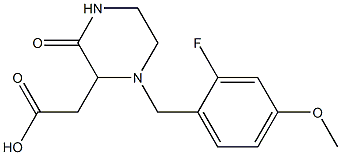 2-[1-(2-fluoro-4-methoxybenzyl)-3-oxo-2-piperazinyl]acetic acid Structure