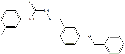 2-{(E)-[3-(benzyloxy)phenyl]methylidene}-N-(3-methylphenyl)-1-hydrazinecarbothioamide Struktur