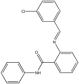2-{[(E)-(3-chlorophenyl)methylidene]amino}-N-phenylbenzamide Structure