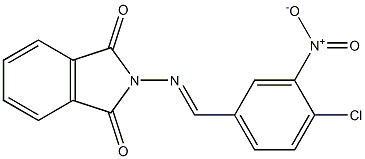 2-{[(E)-(4-chloro-3-nitrophenyl)methylidene]amino}-1H-isoindole-1,3(2H)-dione Struktur