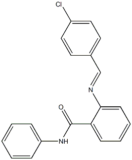 2-{[(E)-(4-chlorophenyl)methylidene]amino}-N-phenylbenzamide Struktur