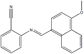 2-{[(E)-(4-methoxy-1-naphthyl)methylidene]amino}benzonitrile Structure