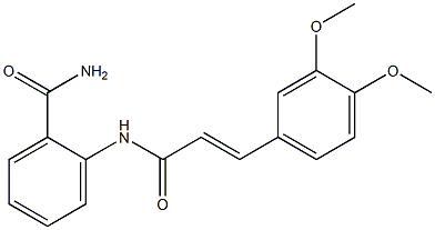 2-{[(E)-3-(3,4-dimethoxyphenyl)-2-propenoyl]amino}benzamide Struktur