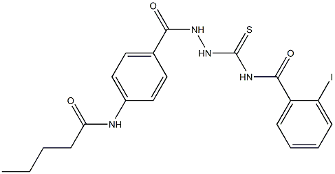 2-iodo-N-({2-[4-(pentanoylamino)benzoyl]hydrazino}carbothioyl)benzamide